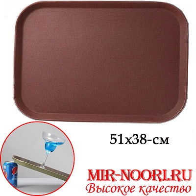 Поднос коричн.квадр. 3839-51*38 (1х20)