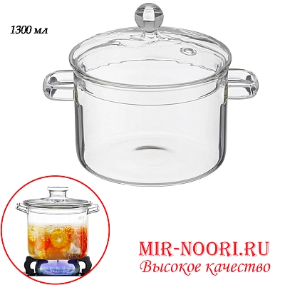 Кастрюля стеклянная 3128-1300  (1х36)