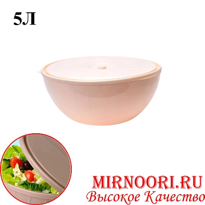 Салатница с крышкой пластм.5л. 006 (1х25)