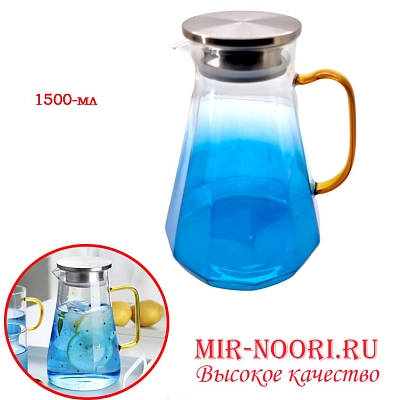 Графин стеклян. с метал. крышкой 1500мл.3130-1500 (1х24)