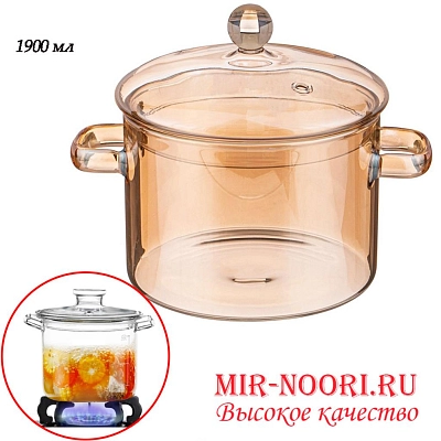 Кастрюля стекл.1900 мл.3129-1900 (1х24)