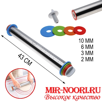 Скалка метал.с делениями 2578 (1х36)