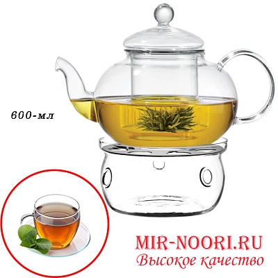 Чайник стекл. с подставкой  1196 (1х12)