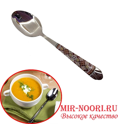 Ложка столовая МОЗАЙКА красная7017-1 (1х600)